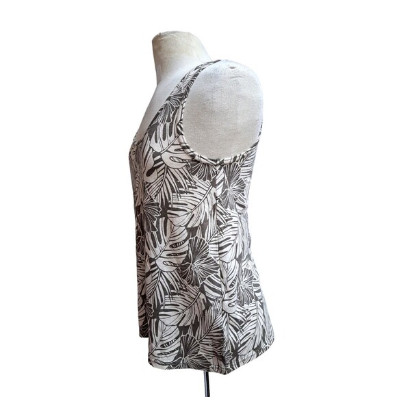 Pact Tank Top Green Cream Organic Cotton Blend Grape Leaf Shirt New - Picture 2 of 6